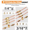 Racewill 25 ft 1/4" + 3/16" Copper Coated Brake Line