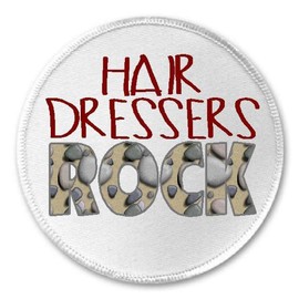 Hair Dressers Rock - 3" Sew/Iron On Patch Stylist Salon