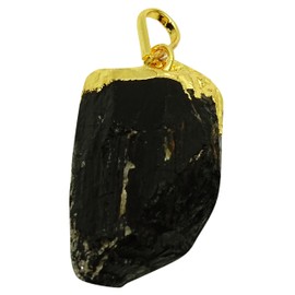Harmonize Black Tourmaline Stone Pendant Reiki Healing Crystal Spiritual Locket Jewelry