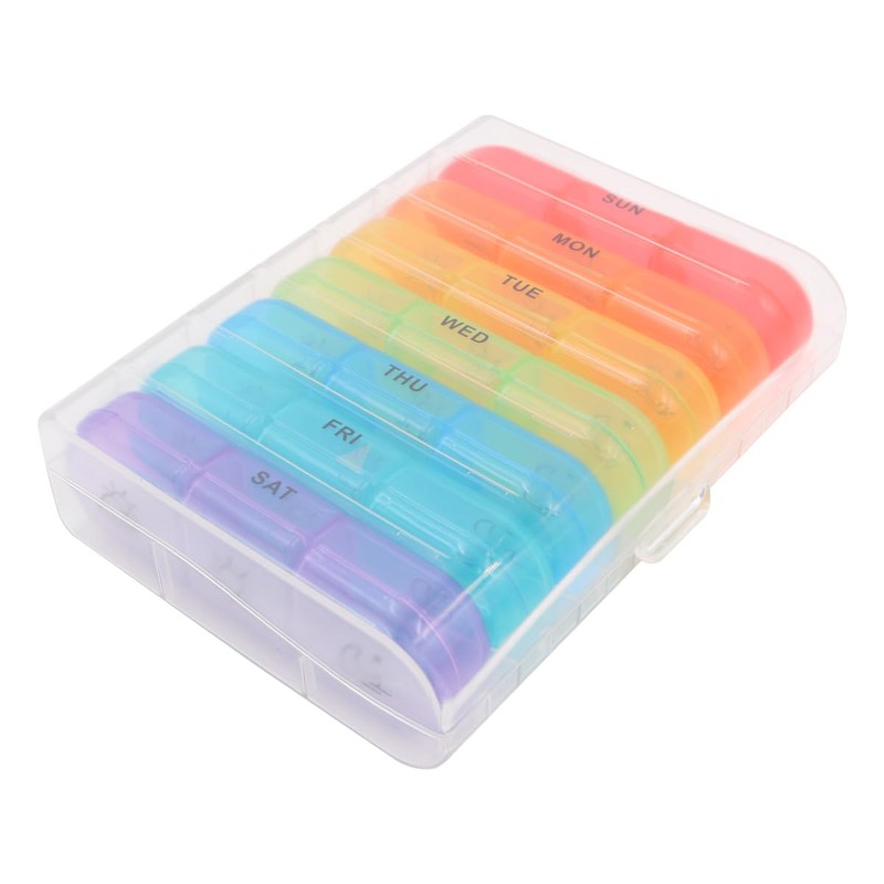Weekly Pill Organizer 3 Times a Day Large 7 Day