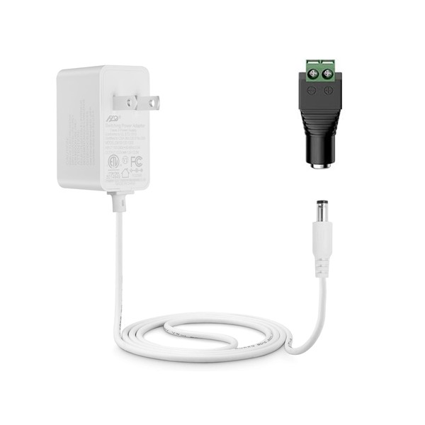 Tonton 12V 1A Power Supply Adapter 10ft Cord 12W DC