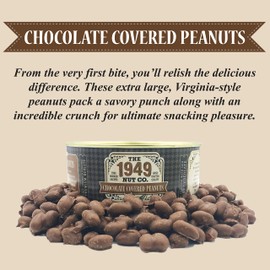 The 1949 Nut Co. Chocolate Covered Virginia Style Peanuts | Oil Roasted Fried with a Unique Crispy Crunch | Extra-Large, Hand-Cooked in the USA with an Old Family Recipe, 20 oz.