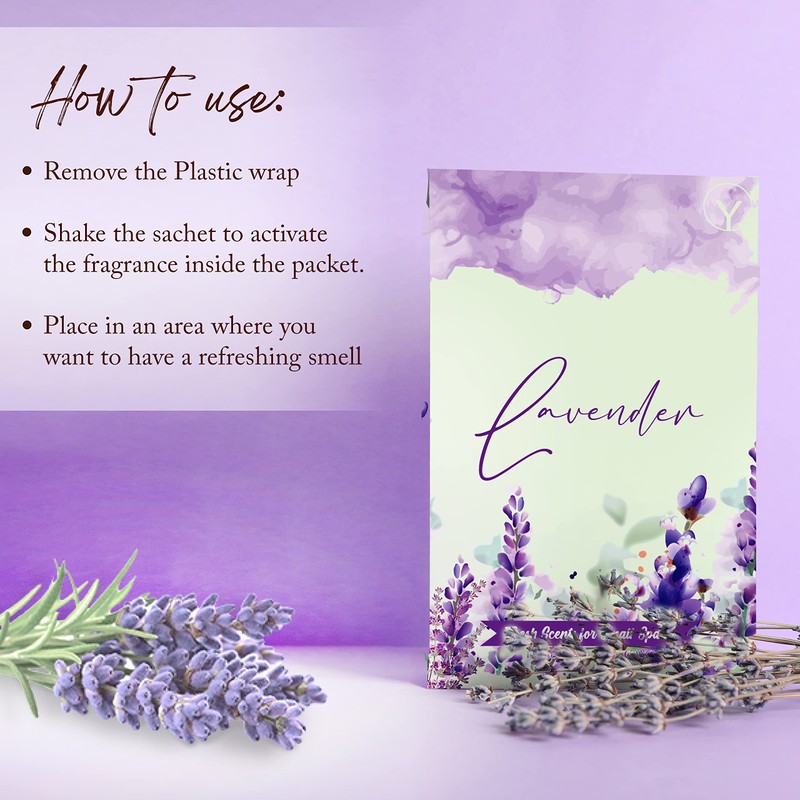 Gayo 6 Pack Lavender Home Fragrance Sachets for Small Spaces,