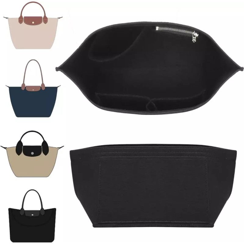 Longchamp 독소 롱샴 오거나이저 인서트 미디엄 펠트백 컵 홀더 포함