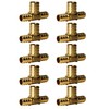 10 Pieces XFITTING 1/2" X 1/2" X 3/4" Pex Tee,