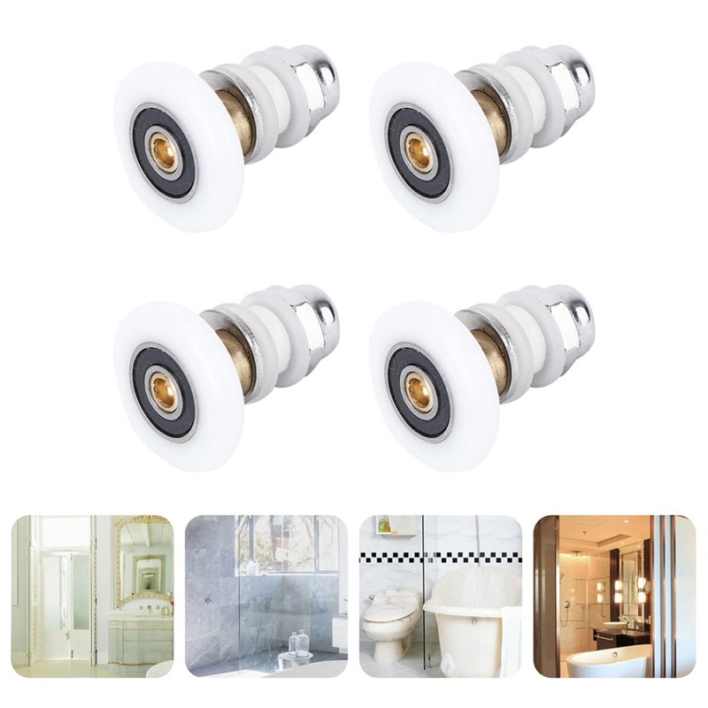 Operitacx Shower Wheels 4 Pcs Sliding Door Wheels Door Roller