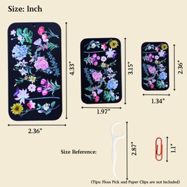 3 Pack Travel Floss Pick Holder, Reusable Floss Picks Dispenser & Containers, Stackable Design Multifunctional Portable Box Containers