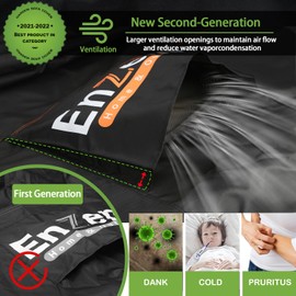 Enzeno Enzeno Patio Furniture Set Cover, Outdoor Sectional Sofa Couch Set Covers Waterproof, Garden Dining Table Chair Set Cover Outside Rectangular Heavy Duty Weatherproof 110" L x 57" W x 28" H Black