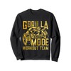 Gorilla Mode Workout Team Dumbbell Beast Gym Fitness Gold Sweatshirt,