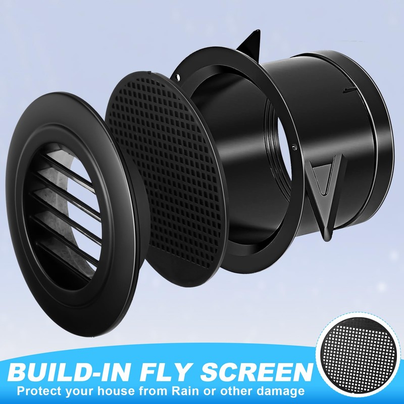 VIHOSE 12 Pcs 4 Inch ABS Round Vent Cover Plastic