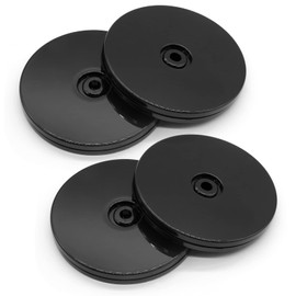 Piutouyar - Rodamientos de plástico para tocadiscos, organizador de plástico acrílico negro de 4 pulgadas100 mm, para cocina, estante de especias,... 