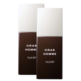 CRAS HOMME Men's All-in-One Gel, Lotion, Cream, Serum, Additive-free, Drying, Shiny, Sensitive Skincare, Aging Care, 4-6 Months, 3.4 fl oz (100 ml) Each (Set of 2)