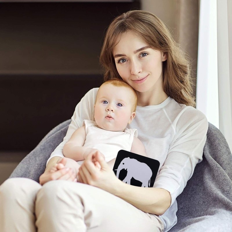 TOYANDONA High Contrast Baby Flash Newborn Black White Visual Stimulation