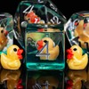 Duck D&D Resin Dice Set, Polyhedral DND Dice Animal Inclusion
