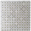 Stone Center Online C262XP Carrara White Marble Plaid Tartan Mosaic