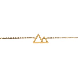 Gold Twin Peaks Mountain Link Chain Bracelet (Stainless Steel) Miss Fit Boutique