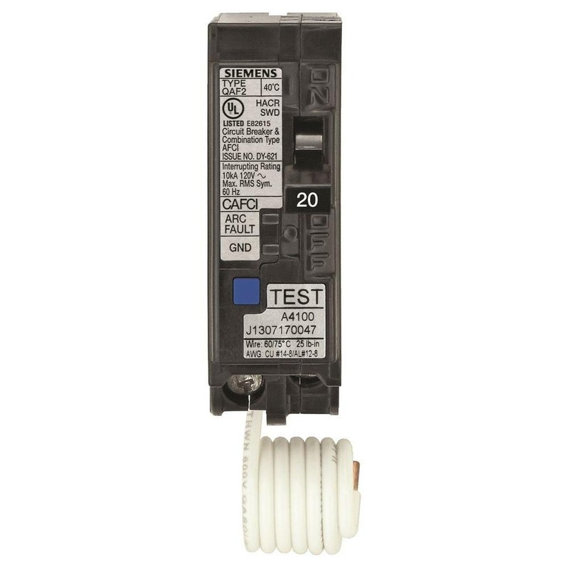 Siemens QA120AFCP 20-Amp Single Pole 120-volt Plug On Combination AFCI