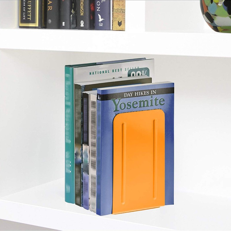 Acrimet Steel Metal Bookends for Shelves, Heavy Duty, for Large