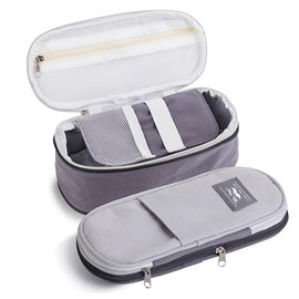 Mr. Pen - Estuche para lápices grande, bolsa de tela grande, gris, bolsa para bolígrafos, suministros escolares, estuche para lápices lindo | Suminist