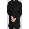 Reiss Mens Coal Winter Overcoat Black Small RRP$645