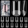 Short Square Soft Gel Nail Tips, BORNBYME 216 PCS Pre