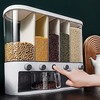 Xilei Dry Food Dispenser,Wall mounted 5 Grid Cereal Dispenser,Rice dispenser