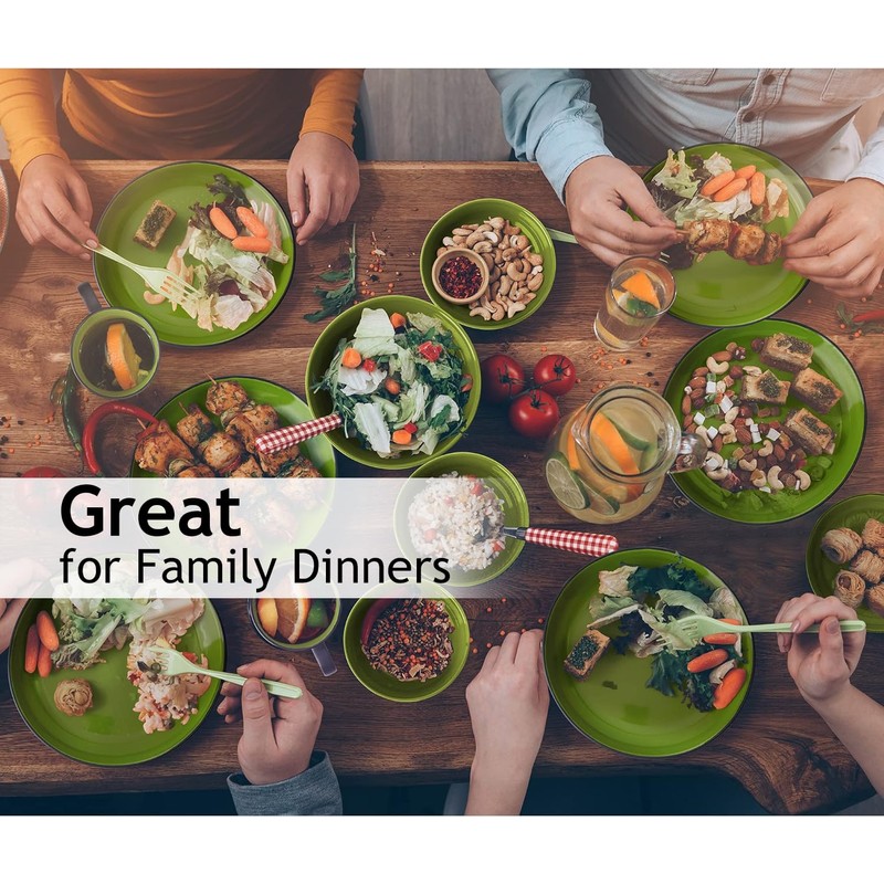 MIAMIO – 6 x Plate/Dinner Plate Set Stoneware Ceramic Tableware