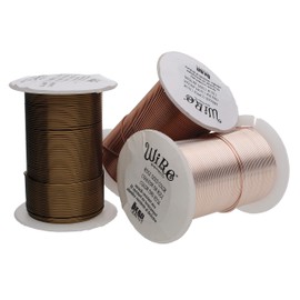The Beadsmith Wire Elements 16-Gauge Lacquered Tarnish-Resistant Copper Wire for Jewelry Making, 4-8 Yard, 7.32 Meter Spools (Antique Copper, Vintage Bronze, & Rose Gold Color)