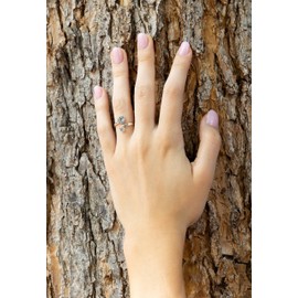 Ring 925 Silver Stone Adjustable Gemstone Real Silver Women's Sterling Silver Gift (MRV-102), Silver Gemstone, Topaz