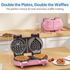 Sunvivipro Double Waffle Maker Featuring Dual Removable Nonstick Plates, One-Button