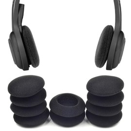 XENQITO Pack of 10 Headphones Ear Pads Packed in Transparent Box, Foam Pads, Replacement Ear Pads, Foam Ear Cushion, Elasticity Foam Headphones Cover, 50 mm Replacement Earpads, Audio Headphones