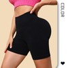 Women's Breathable High-Waist Tummy Control Pilates Sports Shorts [Clearance] High Stretch L/Black 5ea