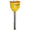Justrite 11089 Bolt-On Funnel with Galvanized Hose, 1" OD x 14" Length, For Steel Can
