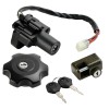 Ignition Switch Fuel Cap Seat Lock Set For Suzuki DR650