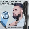 Beard Straightener for Men,Premium Heated Beard Brush w/Anti-Scald Feature,Beard Straightening