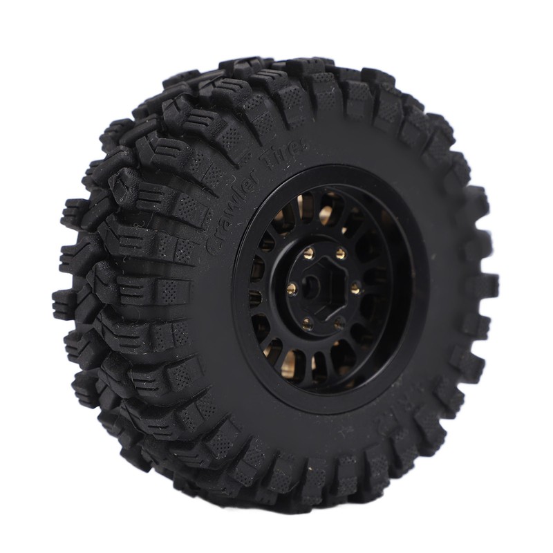 4Pcs Brass Wheel Tire Set 1.2in Hub Replacement for Traxxas