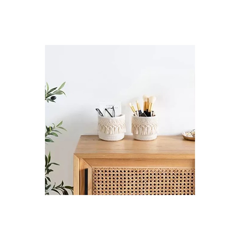 mkono Organizador De Brochas De Maquillaje Mkono, Macramé, Mínimo