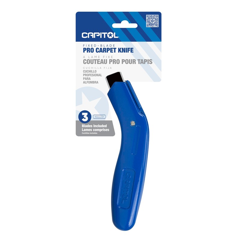 Capitol 110701 Fixed-Blade Pro Carpet Knife, 1" x 3.75" x