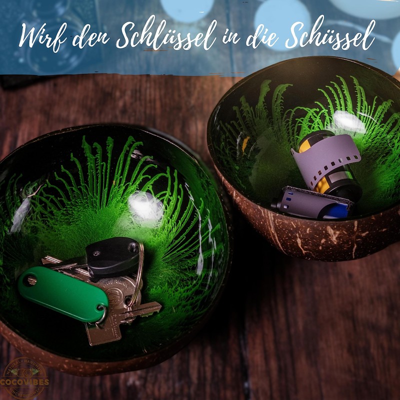 Cocovibes Coconut Bowl Buddha Bowl Lacquered Hand-Made and Environmentally Friendly