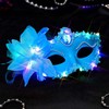 Maeaccx Blue Masquerade Mask for Women Light Up Flower Masks