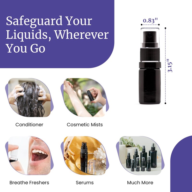 nfinity Jars 5 Ml (.17 fl oz) Black Ultraviolet Glass