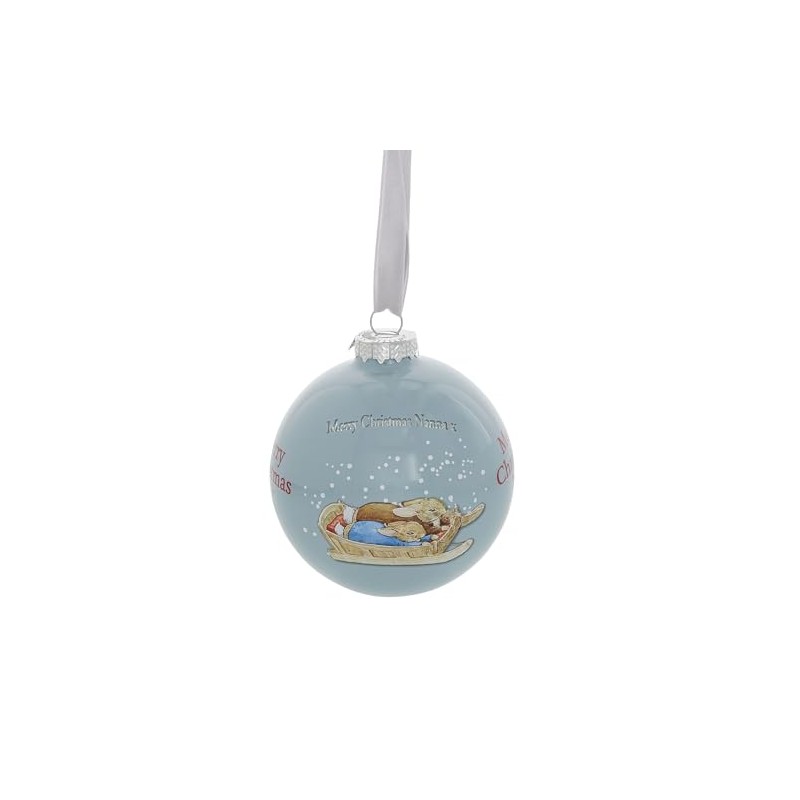 Beatrix Potter Mrs Rabbit & Peter Bauble Hanging Ornament