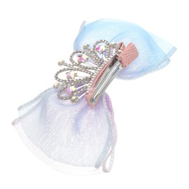 Gatuida Crown Hair Bow Clip for Purple Gradient Princess Hair Barrette Comfortable and Safe Hair Accessories for Daily Outfits and Special Occasions