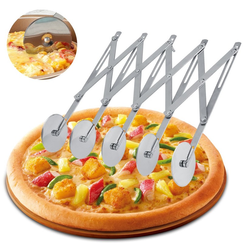 Cortador de Pizza de Acero Inoxidable, Cortador de Pasta Hojaldre,