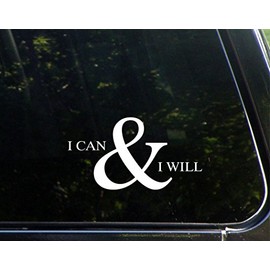Sweet Tea Decals I Can & I Will - 3 3/4"x 7" - Vinyl Die Cut Decal/Bumper Sticker for Windows, Trucks, Cars, Laptops, Macbooks, Etc.