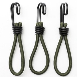 Premium Camping Tent Fixing Hook Loop Elastic Rope Tarp Clip 15cm / 고급 캠핑 텐트 고정 후크 고리 탄성로프 타프클립 15cm