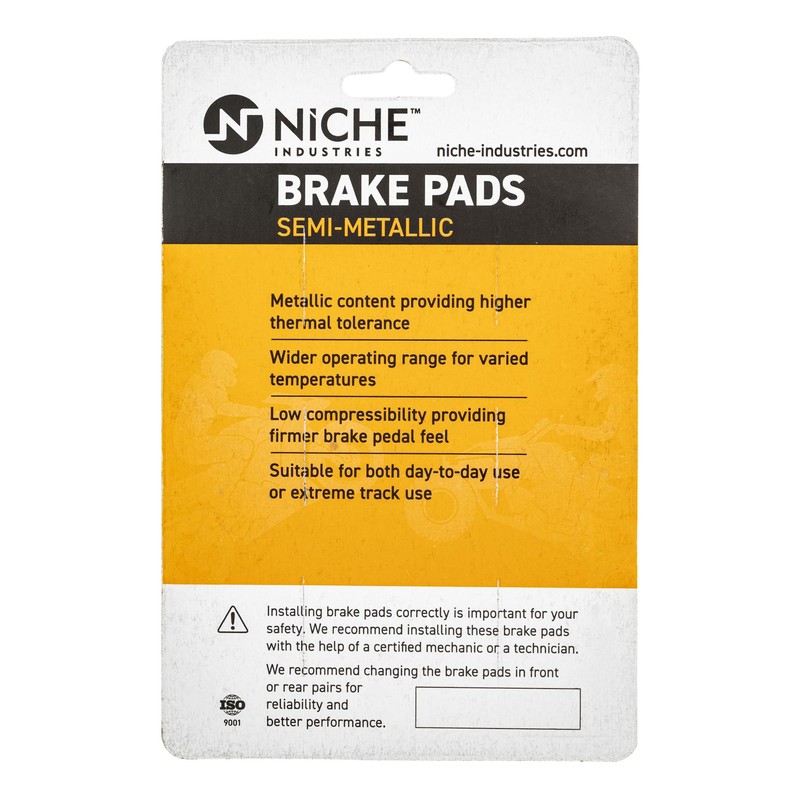 NICHE Front Brake Rotor Pad Kit Semi Metallic for Can-Am
