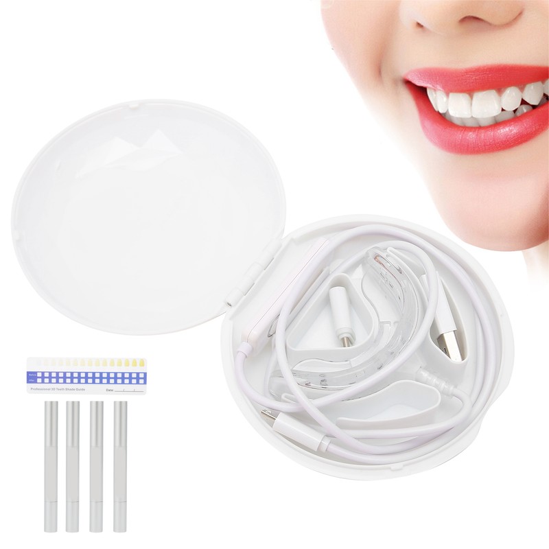 Teeth Whitening Device Soft Silicone Blue Light Timing Dental Teeth