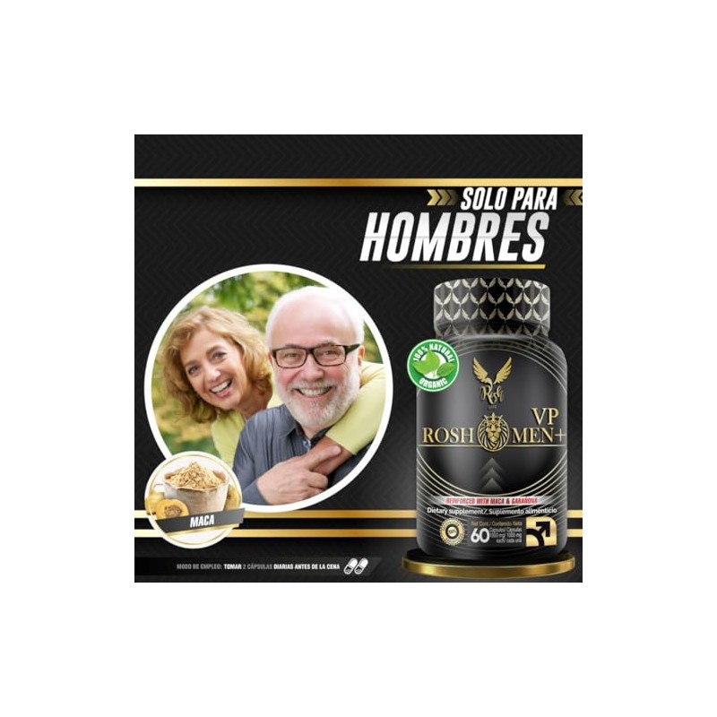 Rosh Men Salud Próstata Ingredientes Naturales Multivitaminico Hombre Cuidado Prostata