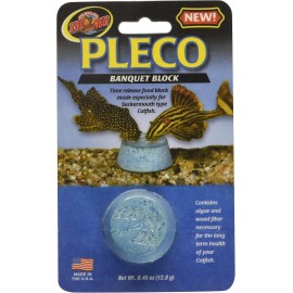 Zoo Med Laboratories AZMBB8 Pleco Banquet Block Black 0.45 Ounce (Pack of 1)